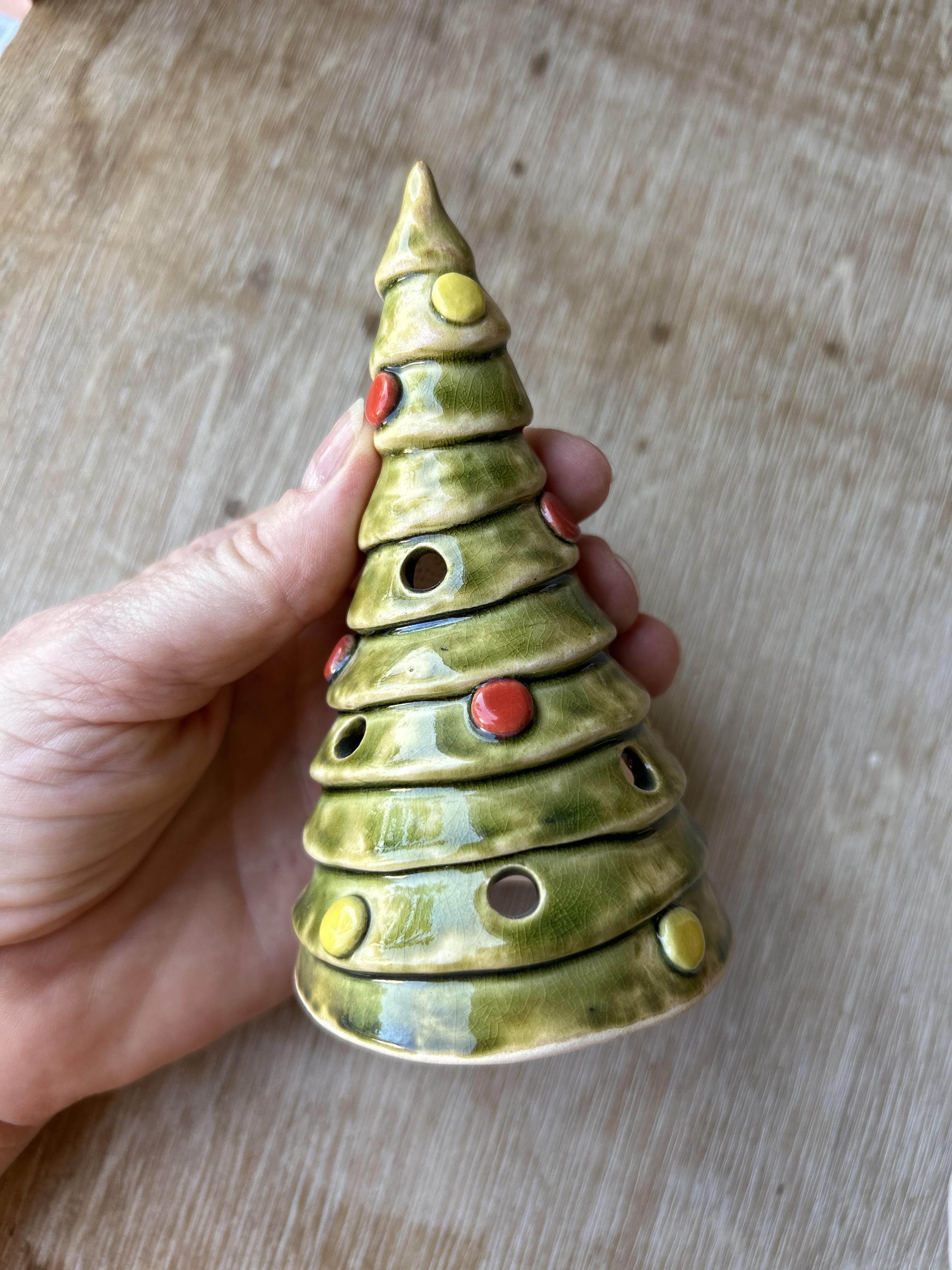 🎄 ЗАЖГИТЕ ВОЛШЕБСТВО НОВОГО ГОДА! Керамический подсвечник «Ёлочка и снеговичок» — авторская керамика, Петах-Тиква — фото 5
